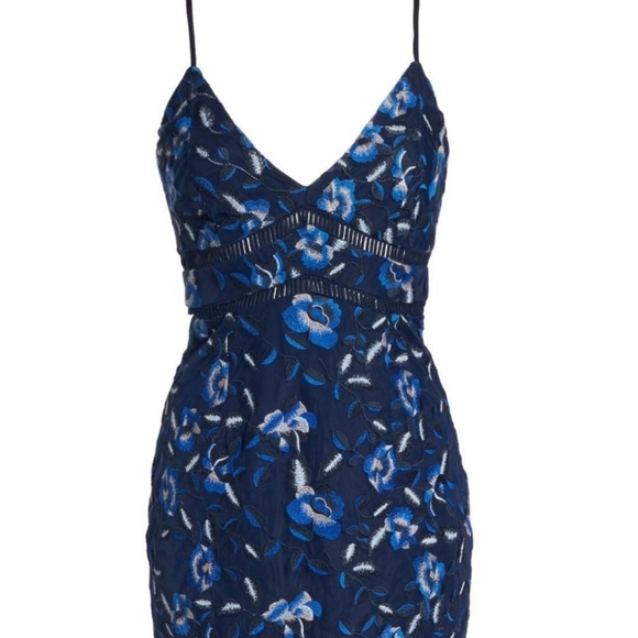 Bardot × REVOLVE Sapphire Lace Midi Dress - Picture 4 of 7